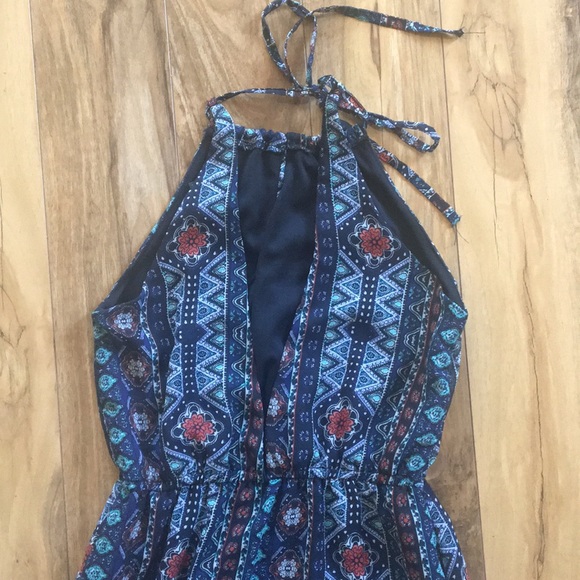 SOLD ON ANOTHER SITE!! Blue Maxi Halter Dress - Picture 4 of 4